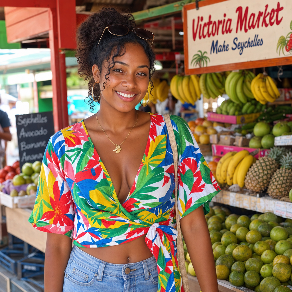 Casual Cotton Wrap Top