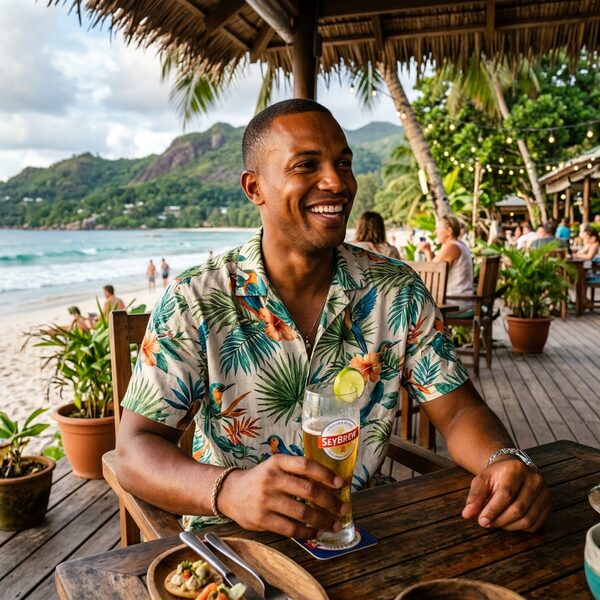 Men's Island Linen Short Sleeve Shirt Tropical Print